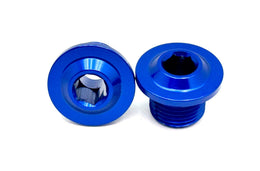 KKE Fork Axle End-Nuts — E-Moto (Set of 2) · Titanium Surron, blue