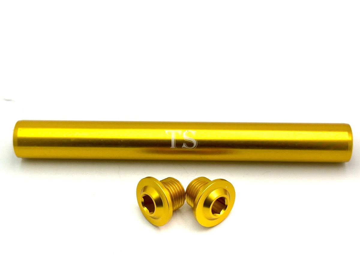 KKE Fork Custom Aluminum Axle and Two Axle End-Bolts (3 Pieces) · Titanium…, gold