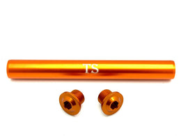 KKE Fork Custom Aluminum Axle and Two Axle End-Bolts (3 Pieces) · Titanium…, orange