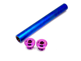 KKE Fork Custom Titanium Axle and Two Axle End-Bolts · Titanium Surron, purple