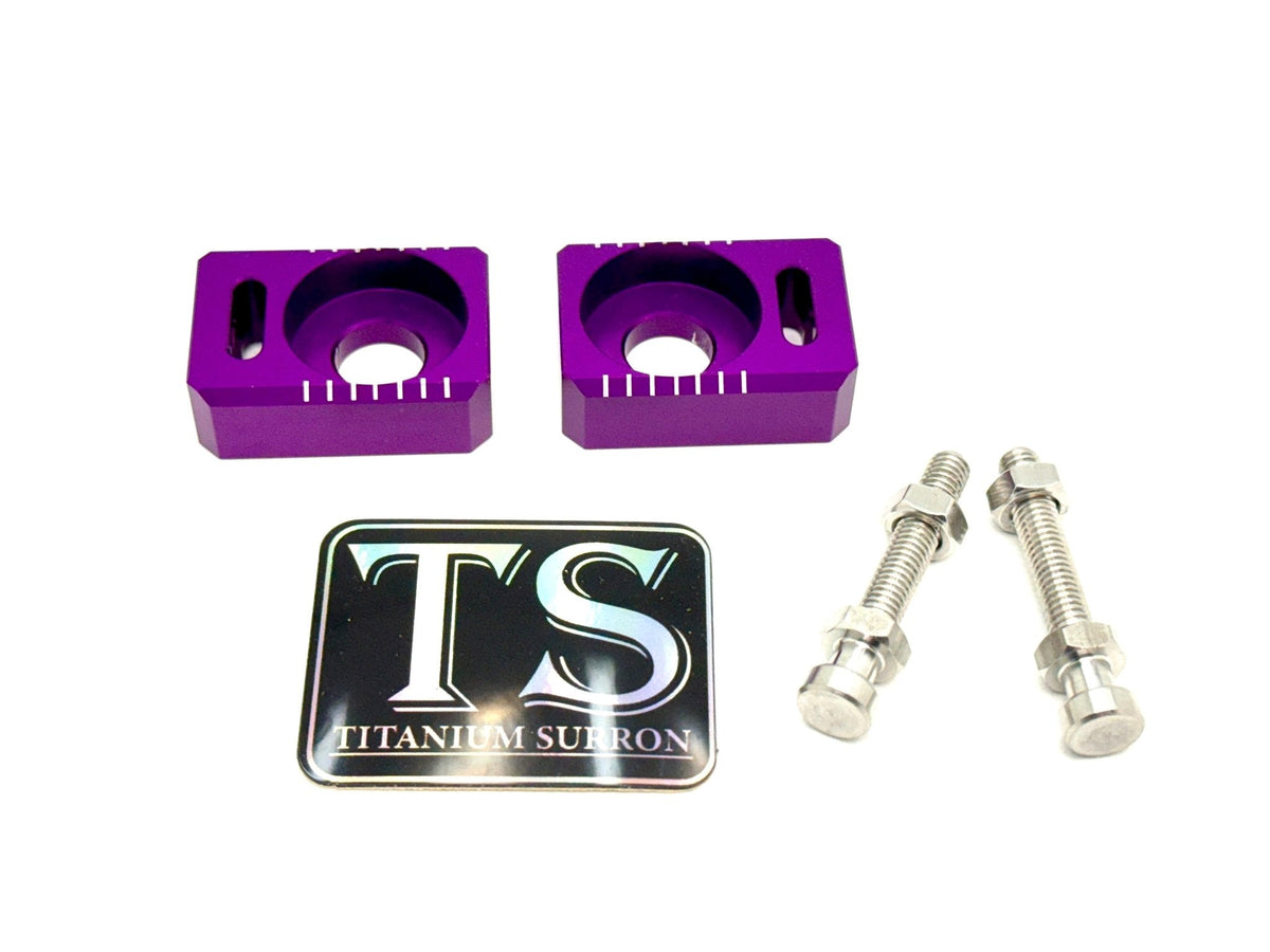 Axle Block / Chain Tensioner for Surron Light Bee X, purple