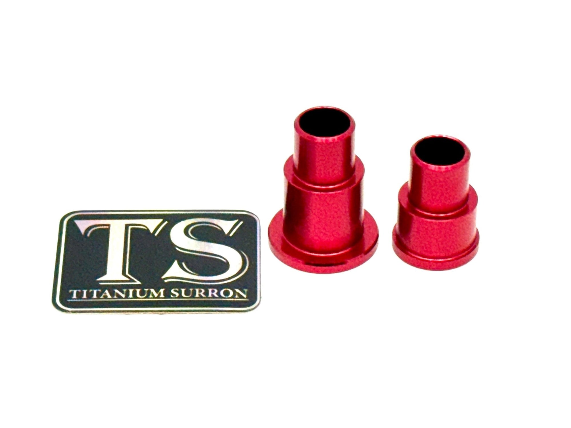 Rear Wheel Spacers for Surron, Segway, E-Ride Pro · Titanium Surron, red