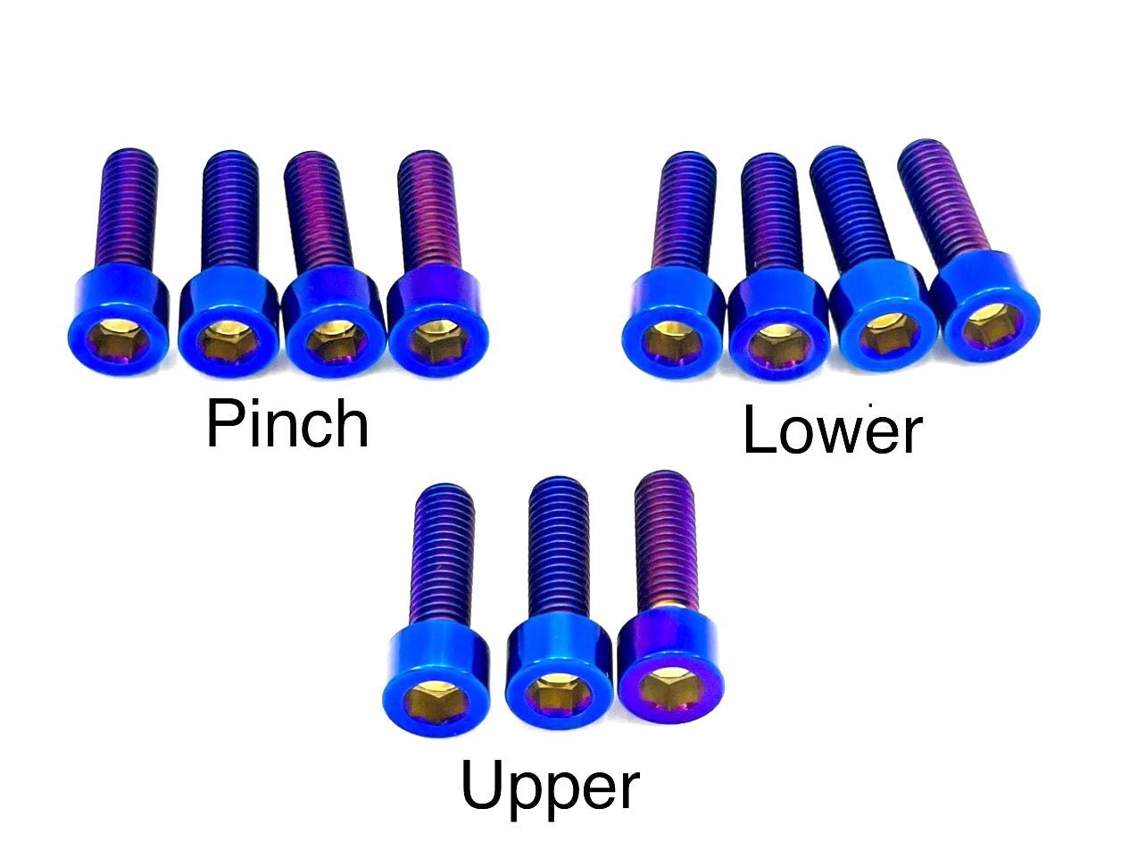 RST Fork Titanium Bolt Kit for E-Ride Pro SS, burnt blue