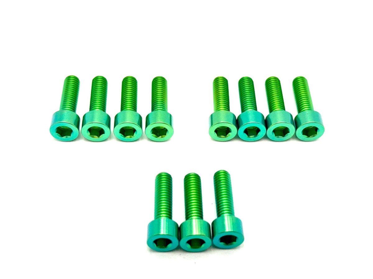 RST Fork Titanium Bolt Kit for E-Ride Pro SS, green