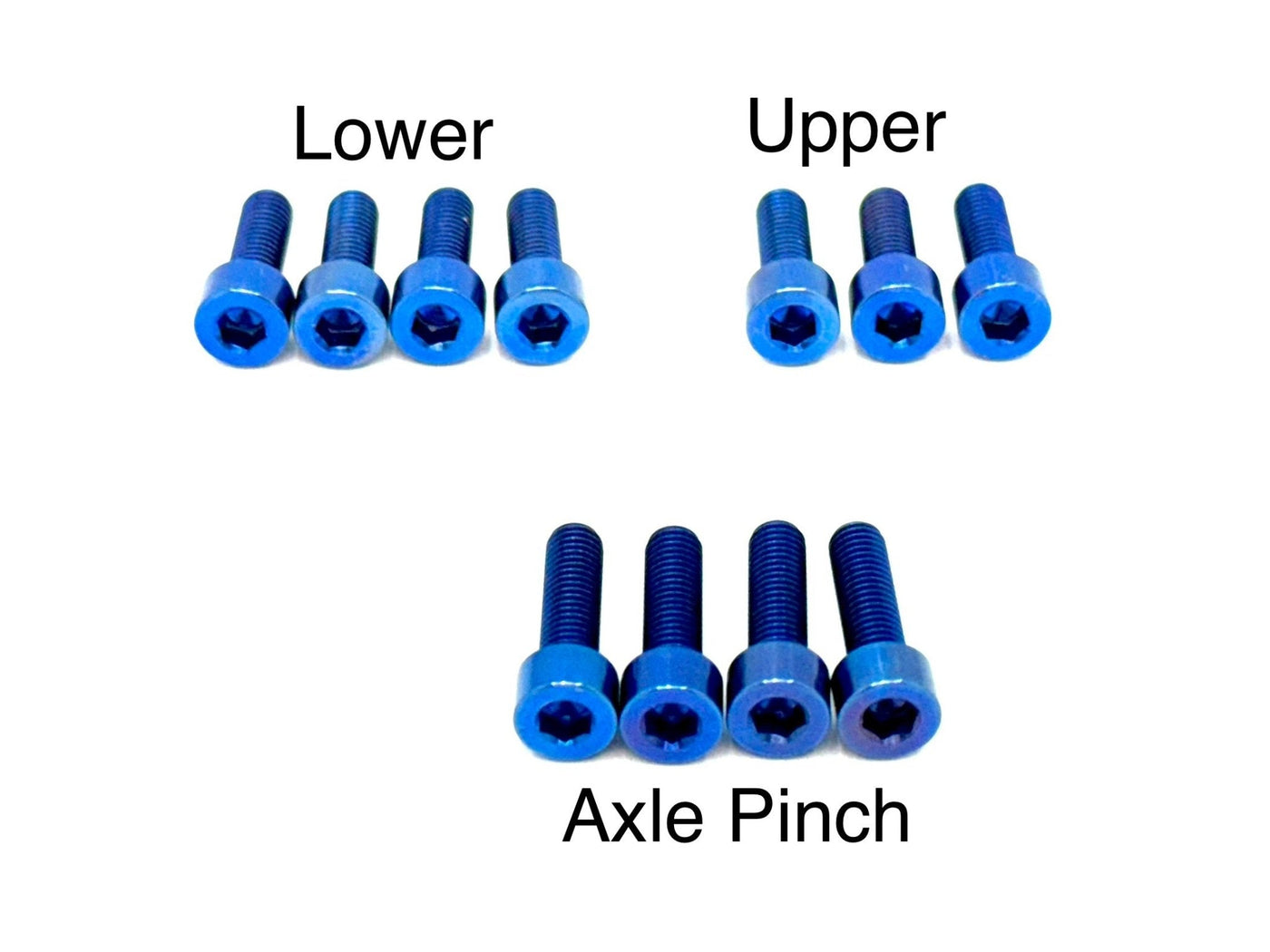 RST Fork Titanium Bolt Kit for E-Ride Pro SS, blue