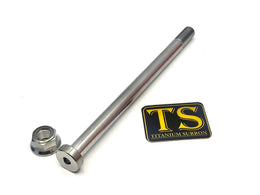 Titanium Rear Axle and Nut - Surron LBX · Titanium Surron, silver (raw)