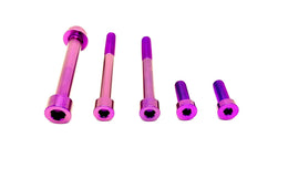 Talaria MX3/MX4 6-Piece Motor/Gearbox Titanium Kit · Titanium Surron, purple