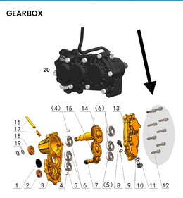 Talaria Sting MX3 MX4 MX5 Gearbox Titanium Bolt Kit · Titanium Surron, view 7