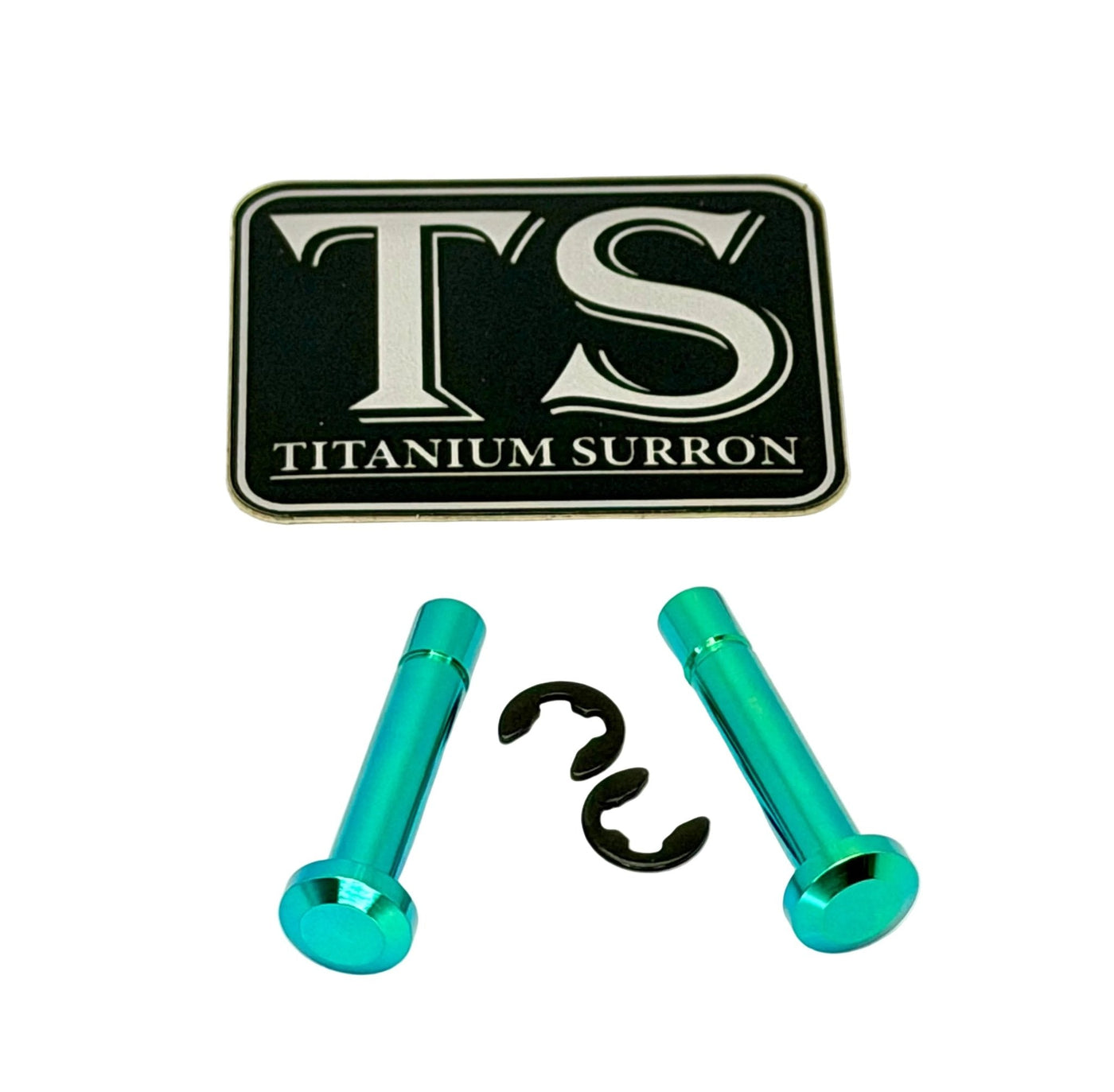 Titanium Battery Lid Pins - Surron LBX, Segway X-260 · Titanium Surron, green