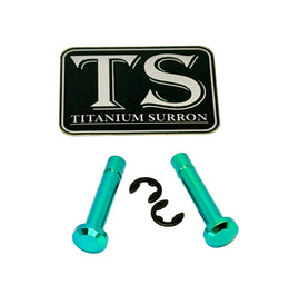 Titanium Battery Lid Pins - Surron LBX, Segway X-260 · Titanium Surron, green