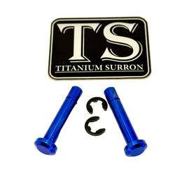 Titanium Battery Lid Pins - Surron LBX, Segway X-260 · Titanium Surron, blue