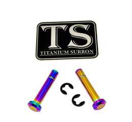 Titanium Battery Lid Pins - Surron LBX, Segway X-260 · Titanium Surron, rainbow