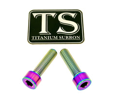 Titanium Caliper Bolts - Surron Ultra Bee Front Only · Titanium Surron, rainbow