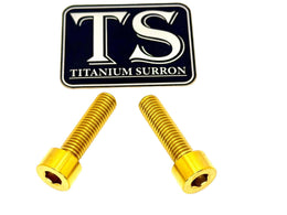 Titanium Caliper Bolts - Surron Ultra Bee Front Only · Titanium Surron, gold