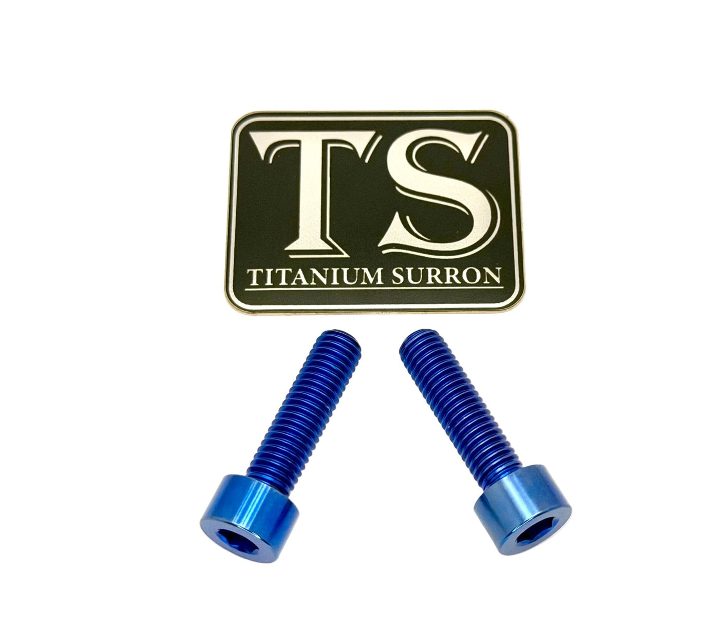 Titanium Caliper Bolts - Surron Ultra Bee Front Only · Titanium Surron, blue