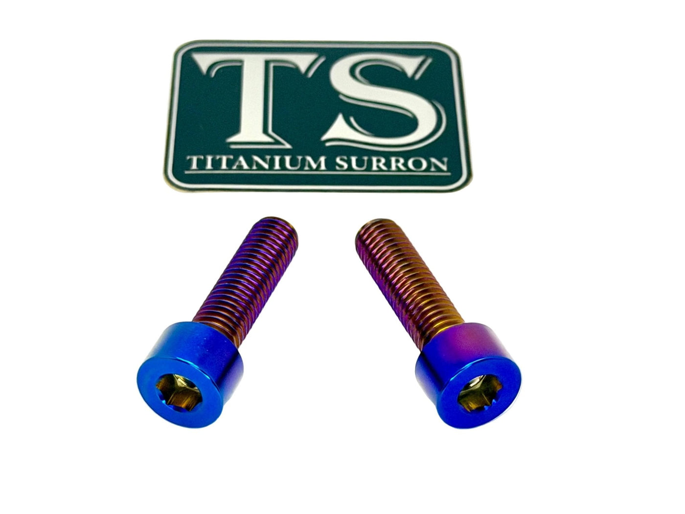 Titanium Caliper Bolts - Surron Ultra Bee Front Only · Titanium Surron, burnt blue