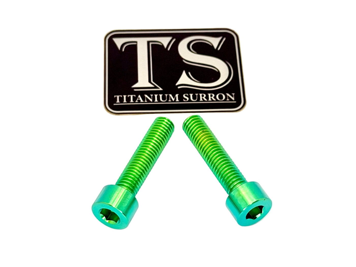 Titanium Caliper Bolts - Surron Ultra Bee Front Only · Titanium Surron, green