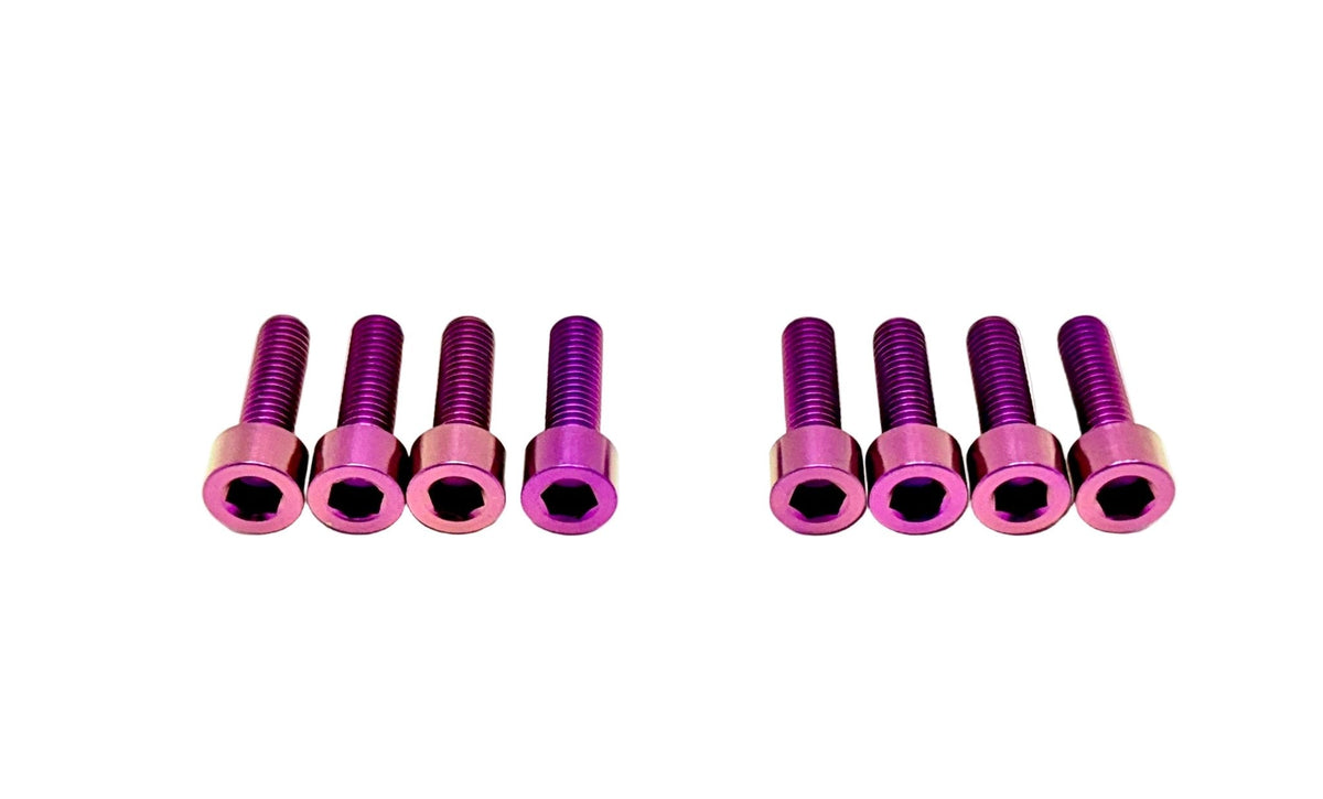 Titanium Direct Mount Stem Bolt Kit for E-Ride Pro SS, purple
