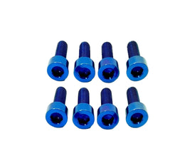 Titanium Direct Mount Stem Bolt Kit for E-Ride Pro SS, blue