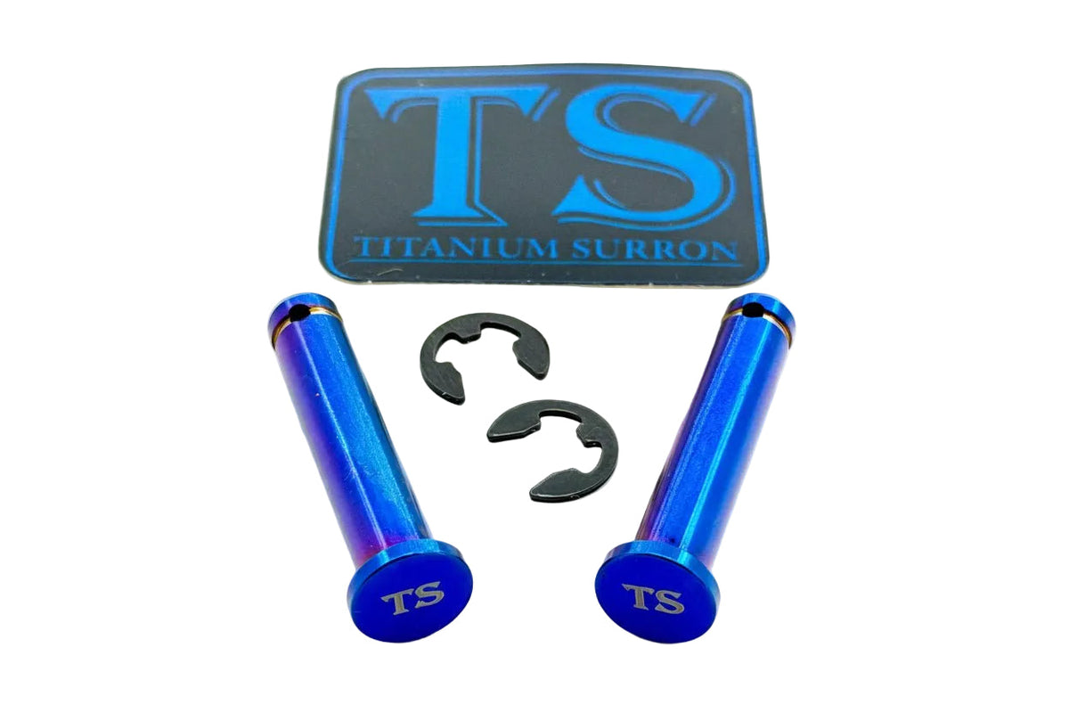 Titanium Foot Peg Pins for E-Ride Pro SS, burnt blue