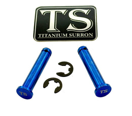 Titanium Foot Peg Pins for E-Ride Pro SS, blue
