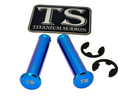 Titanium Foot Peg Pins for E-Ride Pro SS, teal