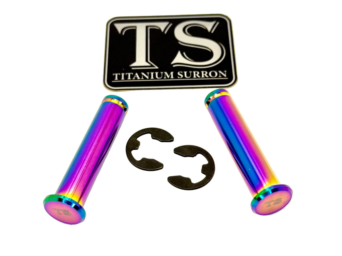 Titanium Foot Peg Pins - Surron Ultra Bee · Titanium Surron, rainbow