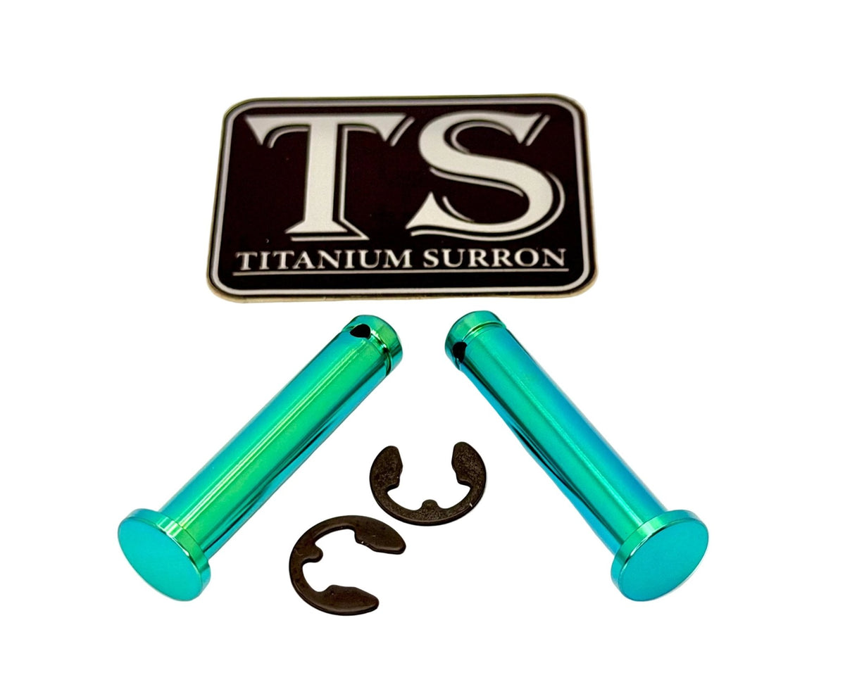 Titanium Foot Peg Pins - Surron Ultra Bee · Titanium Surron, green