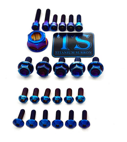 Titanium Front and Rear Wheel Bolt Kit for E-Ride Pro SS, altis sigma (2025 and prior m14 rear axle nut)
