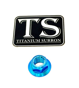 Titanium Jackshaft Nut for Surron, Segway, E-Ride Pro · Titanium Surron, teal