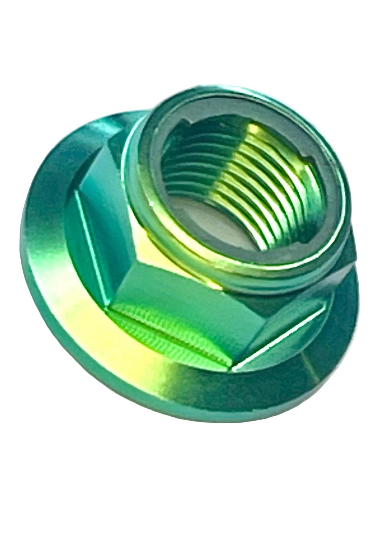 Titanium Jackshaft Nut for Surron, Segway, E-Ride Pro · Titanium Surron, green