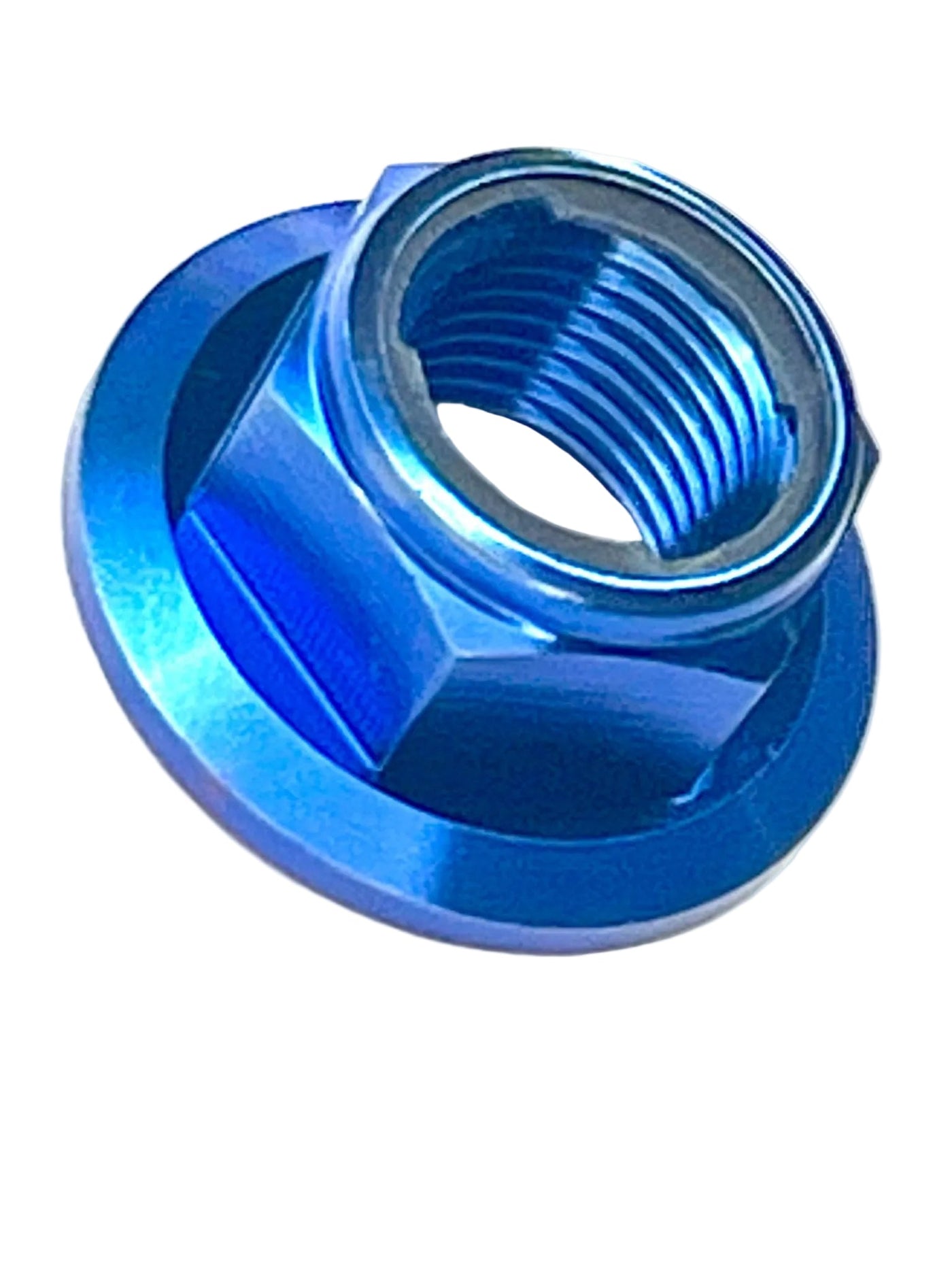 Titanium Jackshaft Nut for Surron, Segway, E-Ride Pro · Titanium Surron, blue