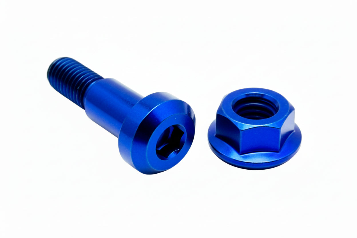Titanium Kickstand Bolt/ Nut Set- E-Ride Pro, Surron, Segway · Titanium Surron, blue