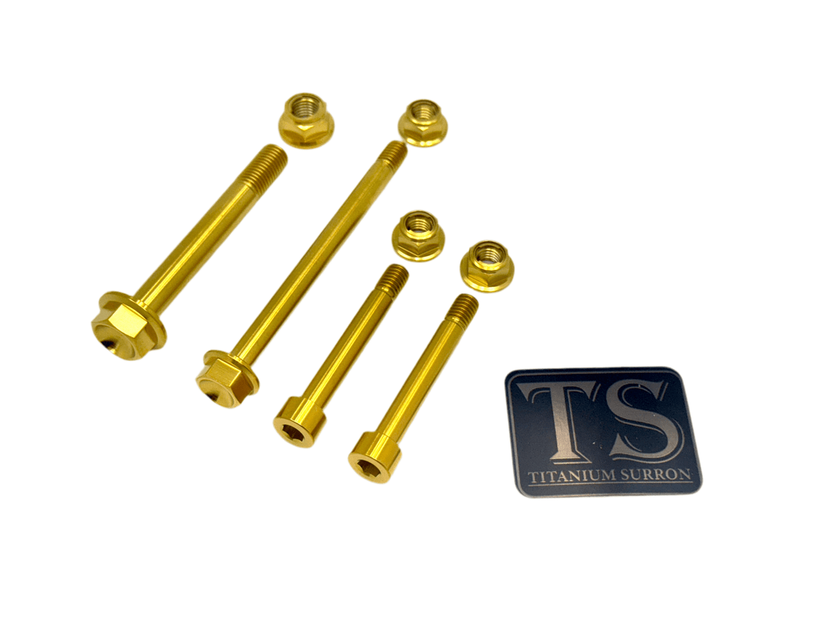 Titanium Linkage / Rear Shock Mount Kit for Altis Sigma · Titanium Surron, view 1