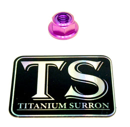 M8 Titanium Grade 5 DIN 6923 Hex Flange Nut · Titanium Surron, light purple
