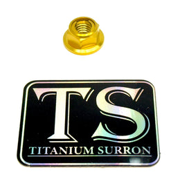 M8 Titanium Grade 5 DIN 6923 Hex Flange Nut · Titanium Surron, gold