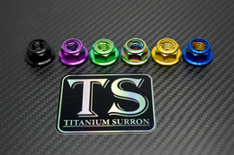 M8 Titanium Grade 5 DIN 6923 Hex Flange Nut · Titanium Surron, view 1