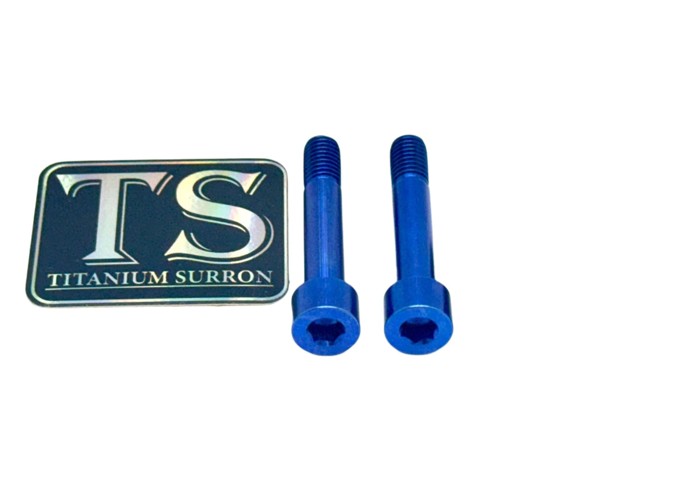 Titanium Motor Bolts - Rerode R1 (4 pcs) · Titanium Surron, blue