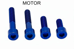 Titanium Motor Bolts - E-Ride Pro (2.0, 3.0, SR) · Titanium Surron, blue