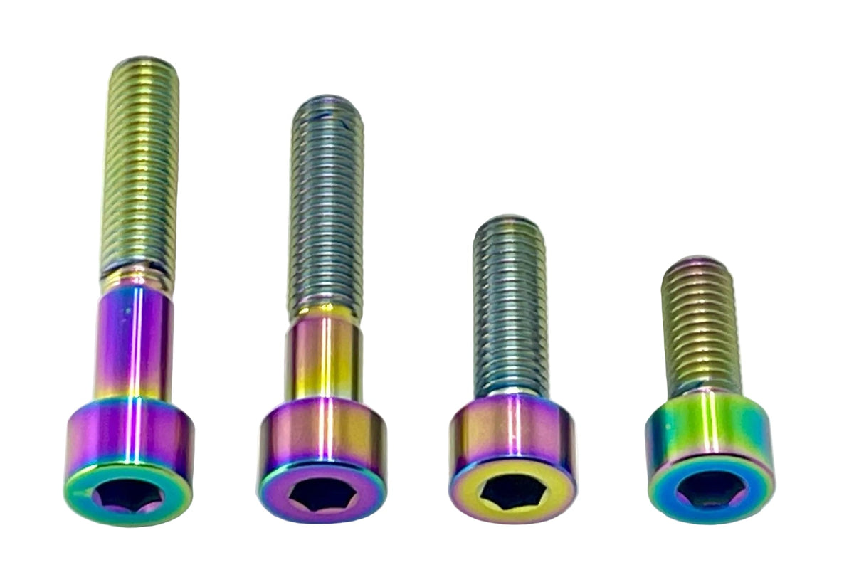 Titanium Motor Bolts - Surron LBX · Titanium Surron, rainbow