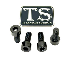 Titanium Peg Bracket Bolts for E-Ride Pro SS, black
