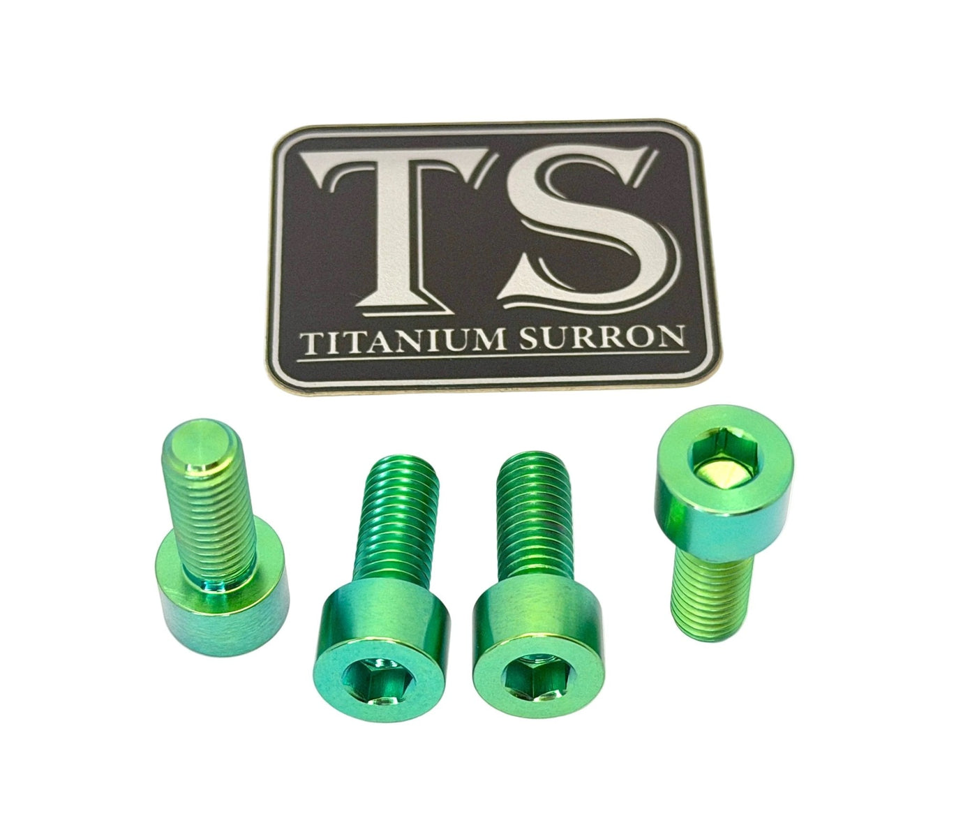 Titanium Peg Bracket Bolts for E-Ride Pro SS, green