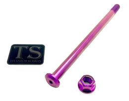 Titanium Rear Axle and Nut - Talaria (Two pcs) · Titanium Surron, purple