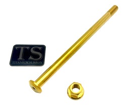 Titanium Rear Axle and Nut - Talaria (Two pcs) · Titanium Surron, gold