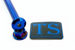 Titanium Rear Axle and Nut - Talaria (Two pcs) · Titanium Surron, burnt blue