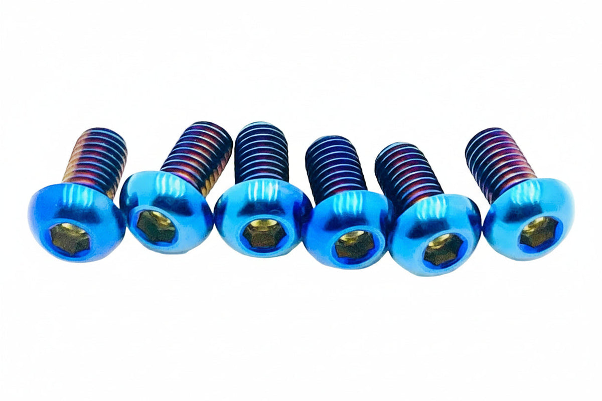 Titanium Rear Rotor Bolts - Most for E-Ride Pro SS, burnt blue