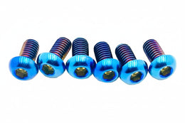 Titanium Rear Rotor Bolts - Most for E-Ride Pro SS, burnt blue
