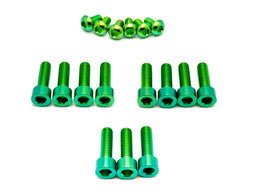Titanium RFloXa Hawk 31 Pro and Max Fork Bolt Kits (21 pcs) · Titanium Surron, green