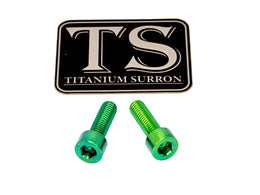 Titanium Surron Ultra Bee Headlight Bracket bolts by Prickly for Baja…, green