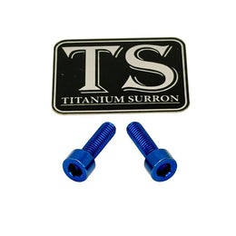 Titanium Surron Ultra Bee Headlight Bracket bolts by Prickly for Baja…, blue